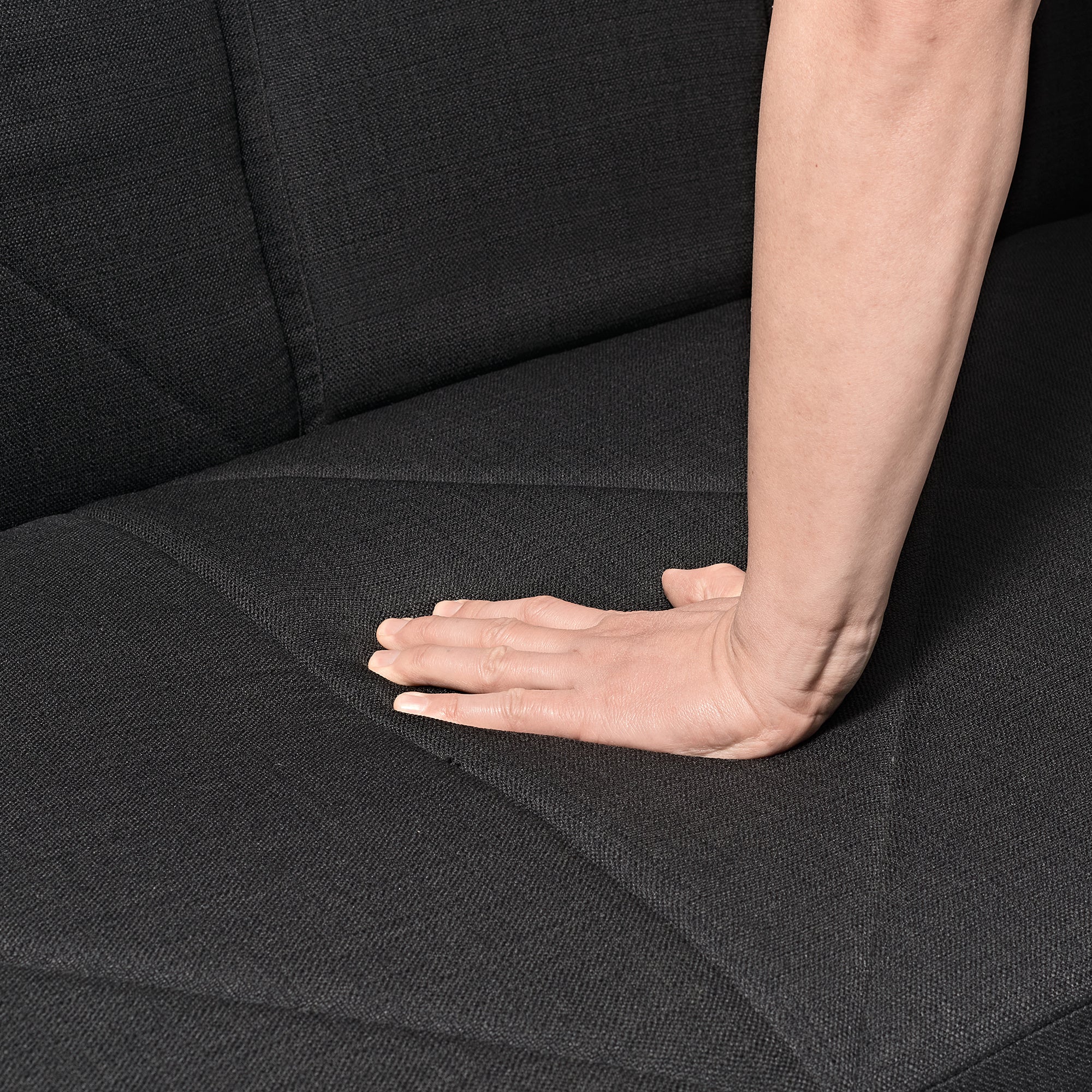 Modern Convertible Folding Futon Sofa Bed with Removable Armrests, Breathable Linen Sofa with 2 Cup Holders for Living Room