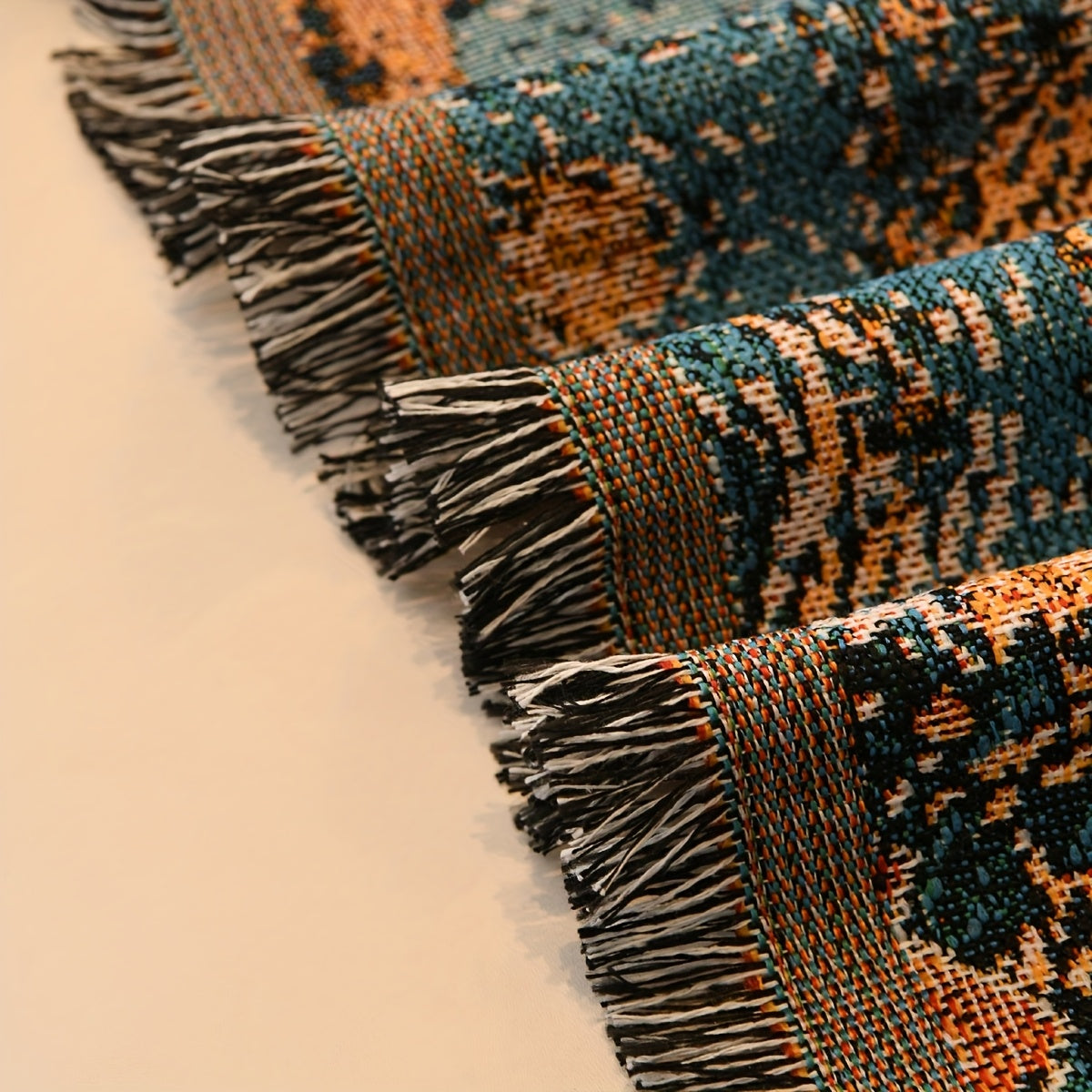 Bohemian Style Sofa Cover, Cotton Material Suitable for 1\u002F2\u002F3\u002F4-Seater Non-Slip Couch Protector, Soft & Comfortable, Easy Care, Pet-Friendly Multi-Functional