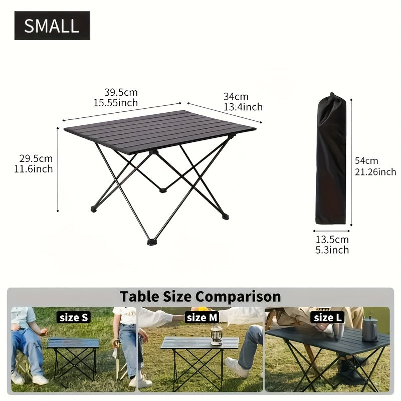 Expandable Table, Outdoor Dining Set with Windproof Folding Chairs - Space-Saving Patio Solution, Foldable Table for Al Fresco Meals