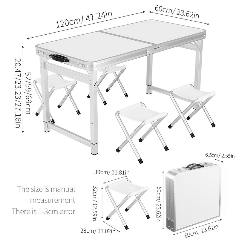 Home And Kitchen Supplies, Furniture for Gaming And Leisure Rooms, Indoor Folding Tables And Chairs, Folding Tables for Indoor And Outdoor Use, Portable Folding Square Plastic Dining Tables with Handles, Suitable for Picnics, Parties, Camping