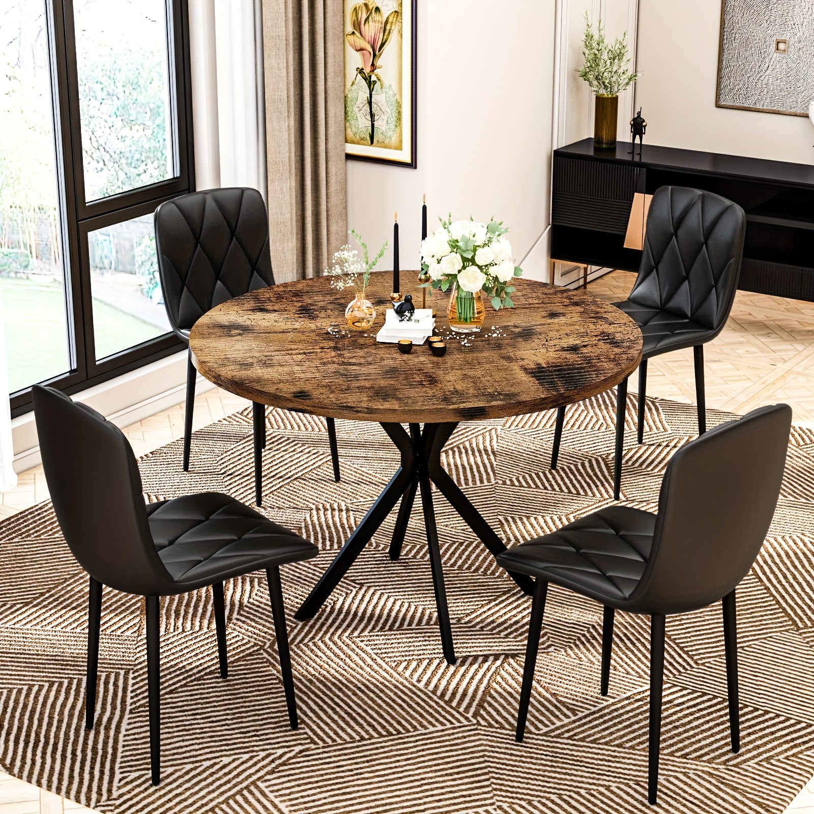 Round Dining Table Set for 4, 39\