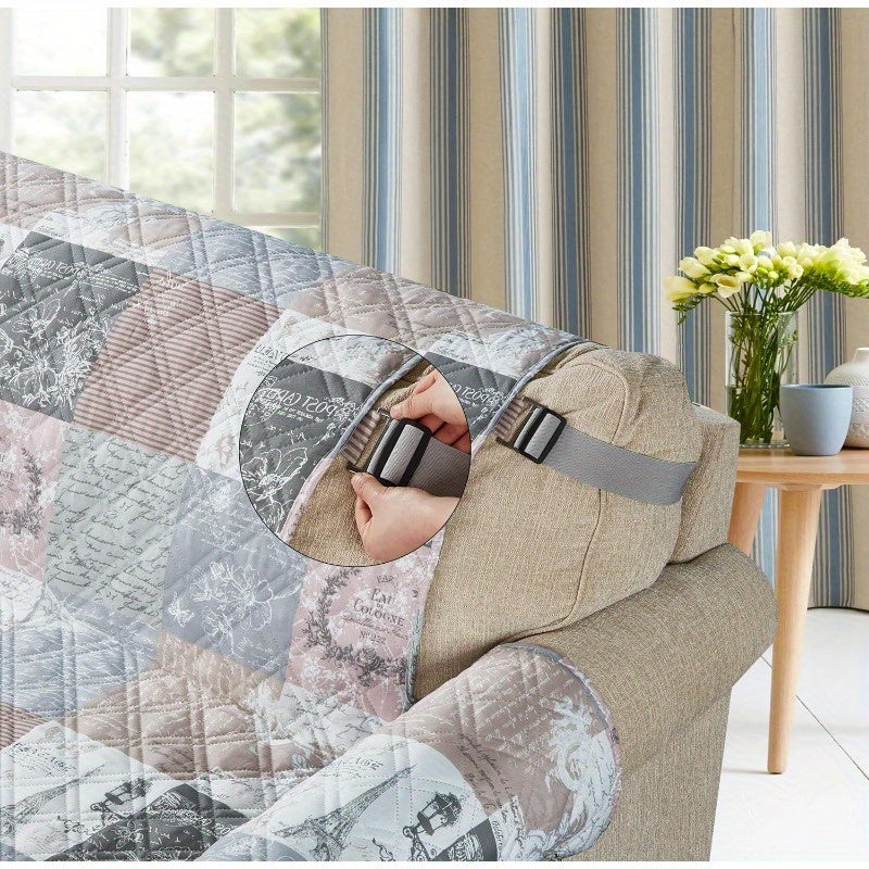 Paris & Toile Floral Quilted Slipcover for Dogs - 54\