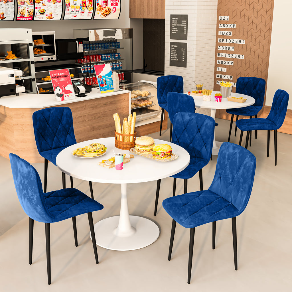 Round Dining Table Set for 4, 39 Inch Circle Dining Room Table with 4 Upholstered Chairs for 4 People, Mid Century Modern Round Kitchen Table and Chairs Set of 4 for Home Kitchen Dining Room Leisure Area (Brown Table + 4 Chairs)