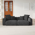 Modular Sectional Sofa, 102.36inch Loveseat Sofa, Corduroy Fabric Upholstered Couch with 4 Pillows