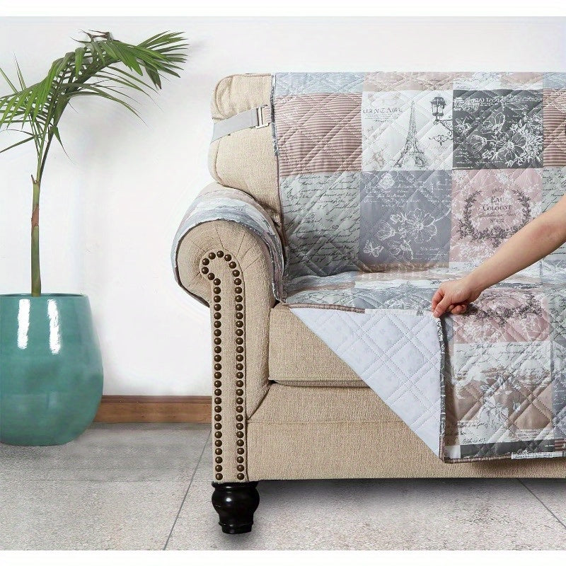 Paris & Toile Floral Quilted Slipcover for Dogs - 54\