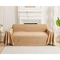 Couch Cover Sheet Blanket Slipcover for 34 Cushion High Backed Backrest Sofa Extra Large Furniture Decor L Shape UShaped Sectional Protector for Cats Dogs Pets Khaki 91 x 134