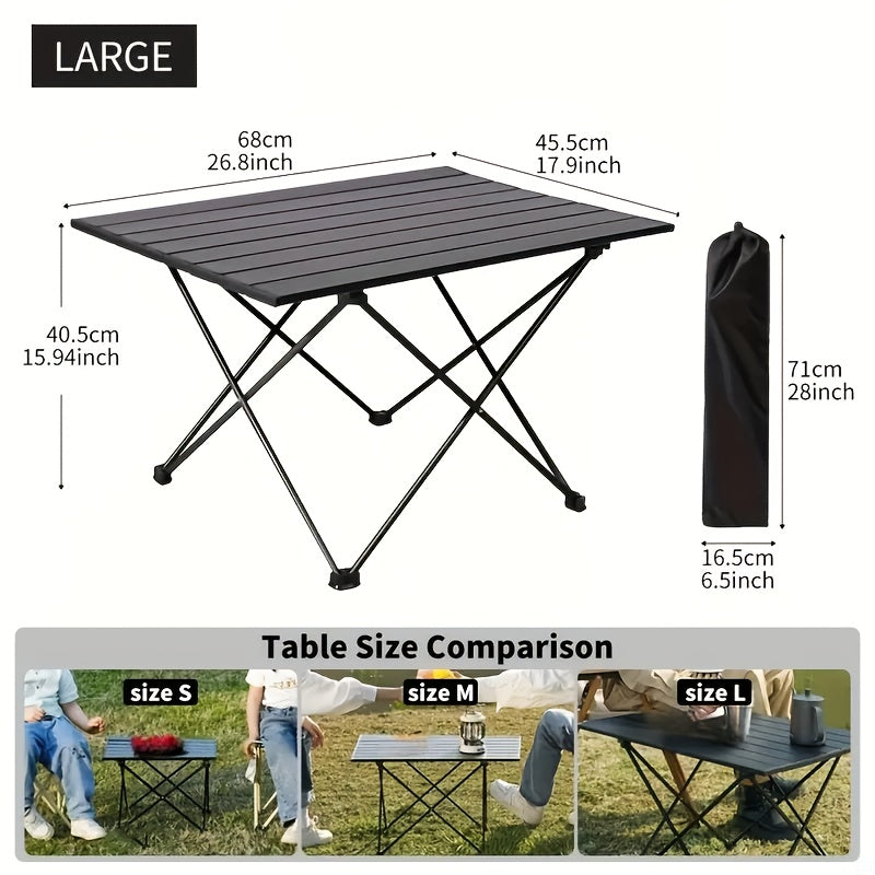 Expandable Table, Outdoor Dining Set with Windproof Folding Chairs - Space-Saving Patio Solution, Foldable Table for Al Fresco Meals