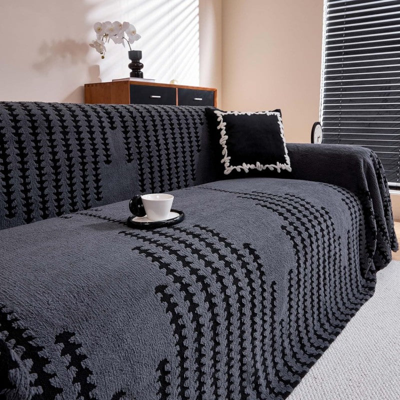 Sherpa Fleece Couch Cover for Dogs Washable Non Slip Pet Proof Sofa Covers for 2 Cushion Couch Heavy Duty Scratch Resistant Pet Friendly Furniture Cover Fits Love Seat 71 x118 Gray