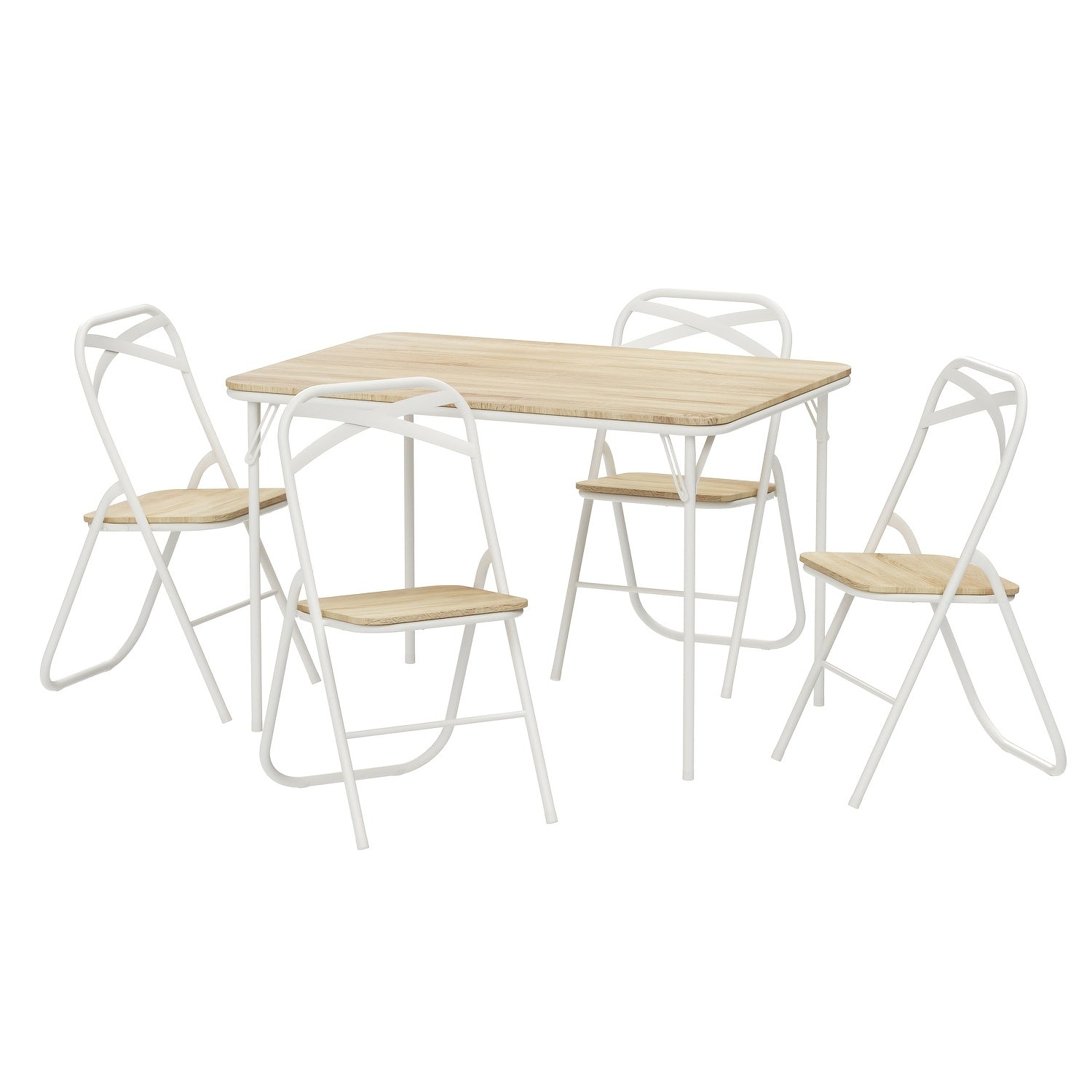 5\u002F7pcs FurnitureR Portable Folding Table and Chair Set, Modern Lightweight Design, Easy Assembly, Uncharged, with 42.9\