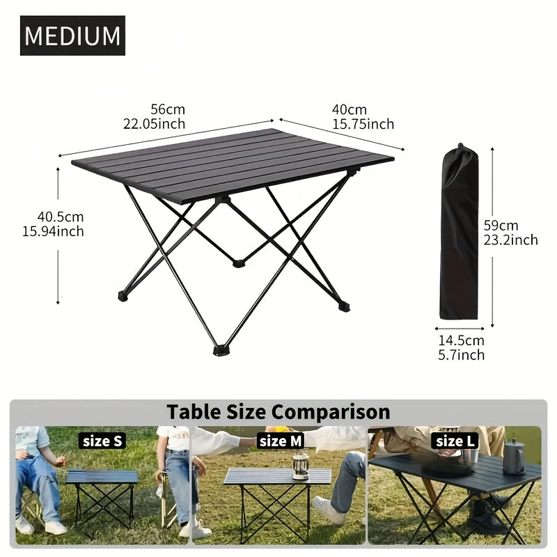 Expandable Table, Outdoor Dining Set with Windproof Folding Chairs - Space-Saving Patio Solution, Foldable Table for Al Fresco Meals