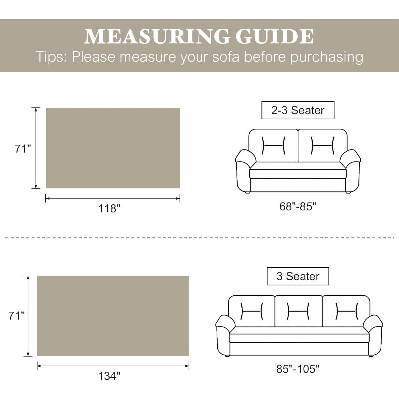 Boho Sofa Covers Reversible Chenille Sectional Couch Covers for 3 Cushion Couch Jacquard Dog Furniture Protector LShaped 71 x 118 2 Khaki Tassel
