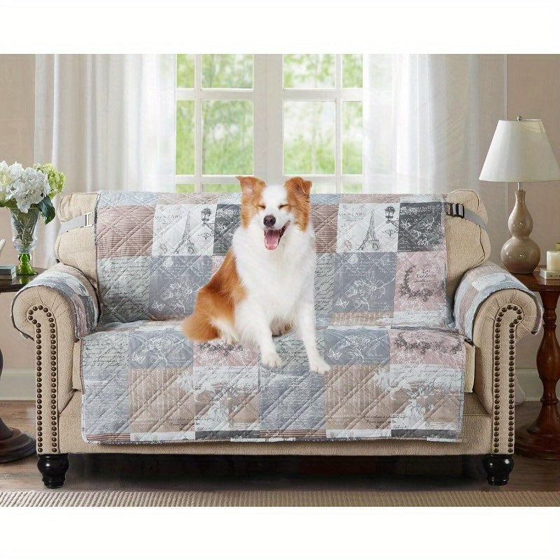 Paris & Toile Floral Quilted Slipcover for Dogs - 54\