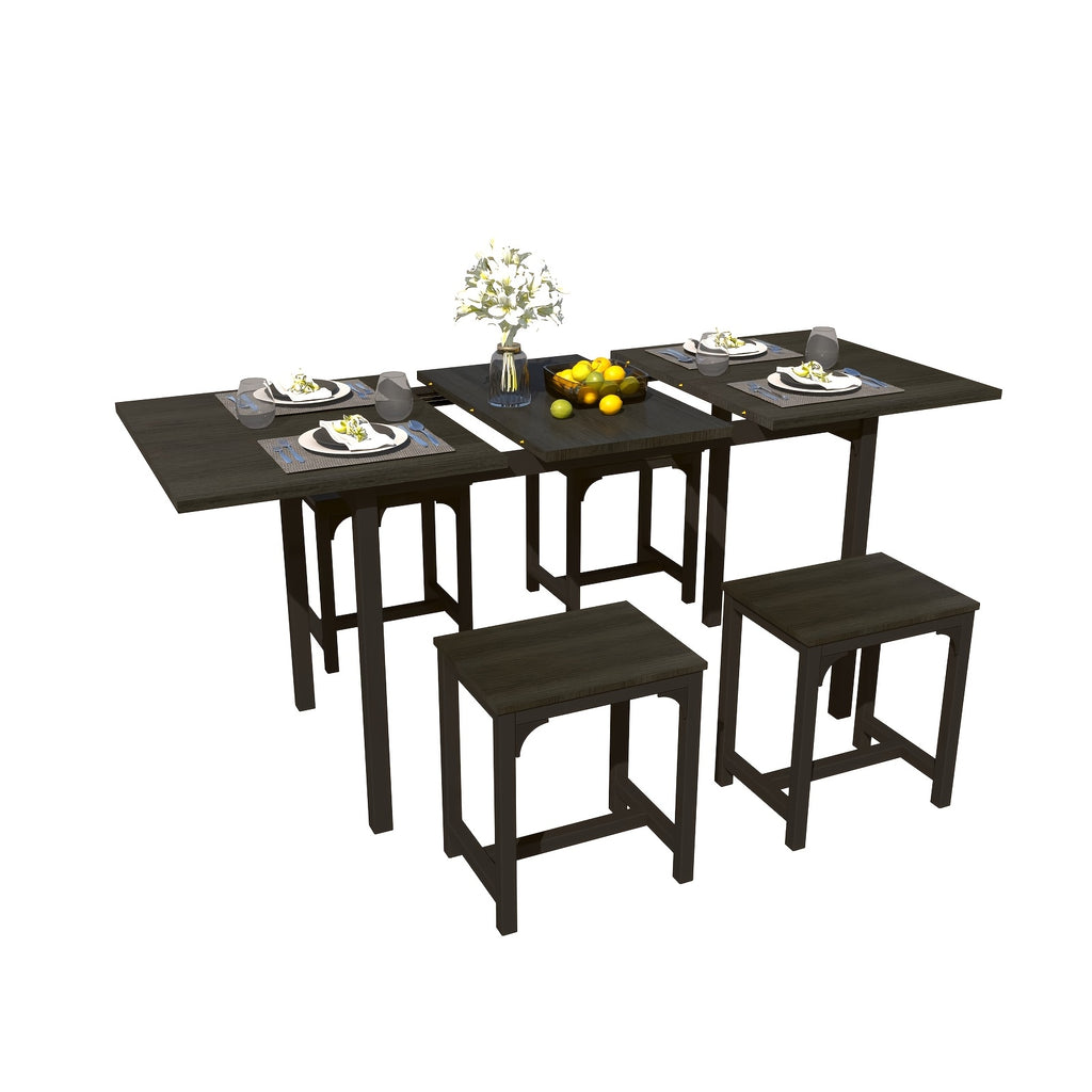 5pcs Dining Table Set with 4 Chairs, 63\