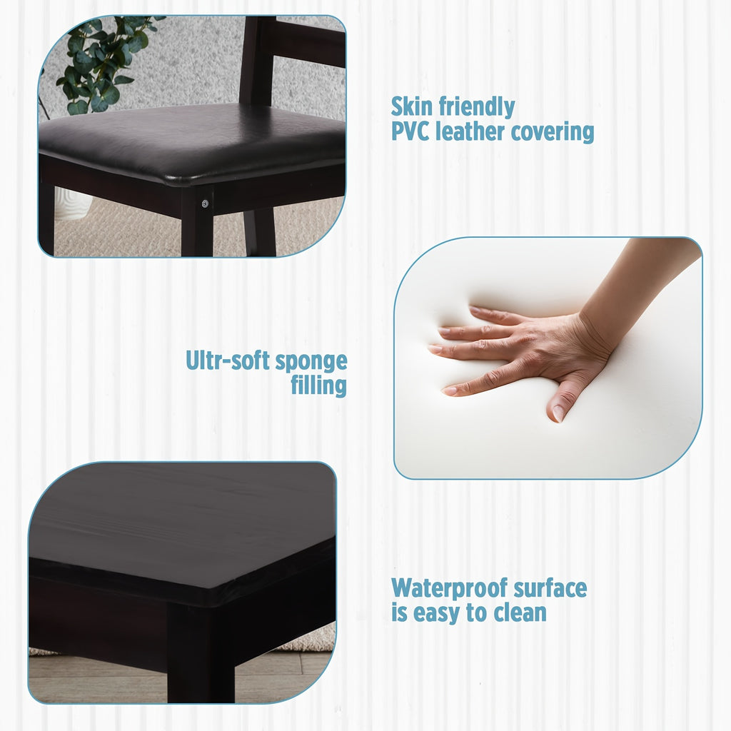 Dining Table Set For 4, Rectangular Wooden Kitchen Table Set Person For Dining Room, Office