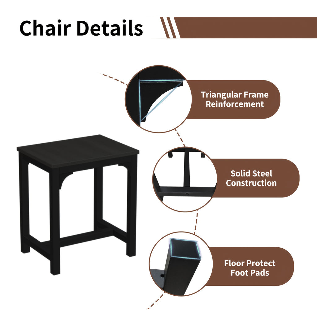 5pcs Dining Table Set with 4 Chairs, 63\