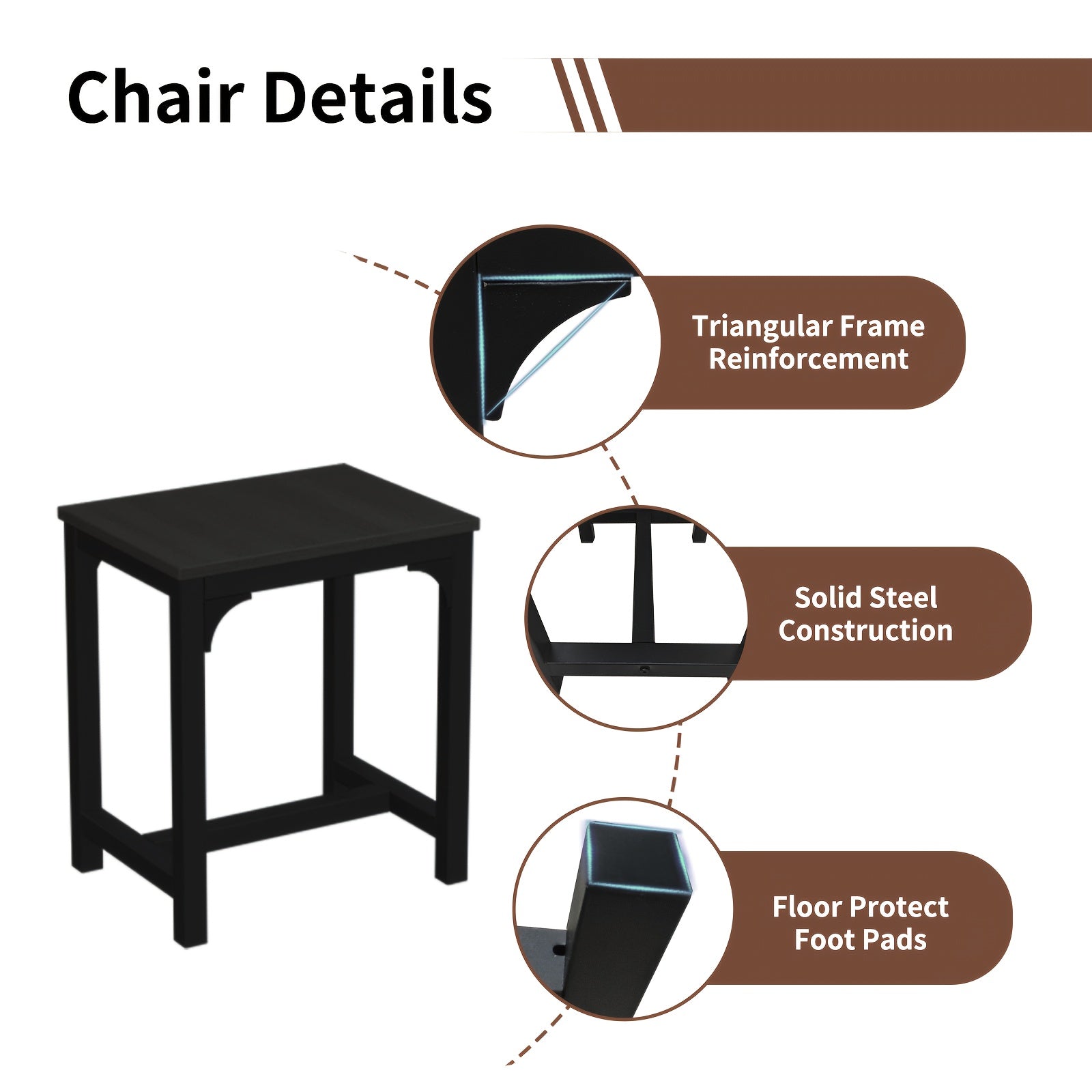 5pcs Dining Table Set with 4 Chairs, 63\