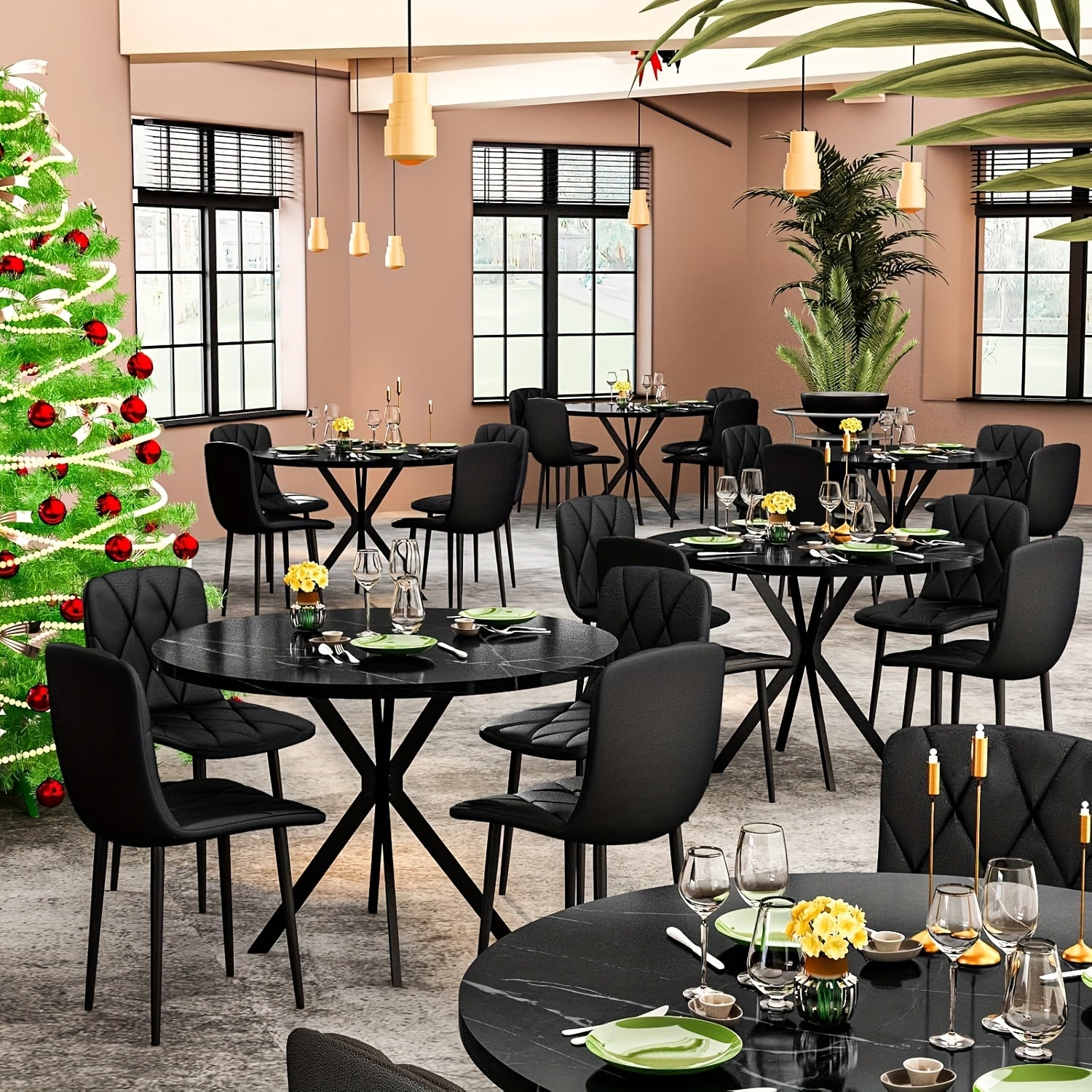 Round Dining Table Set for 4, 39\