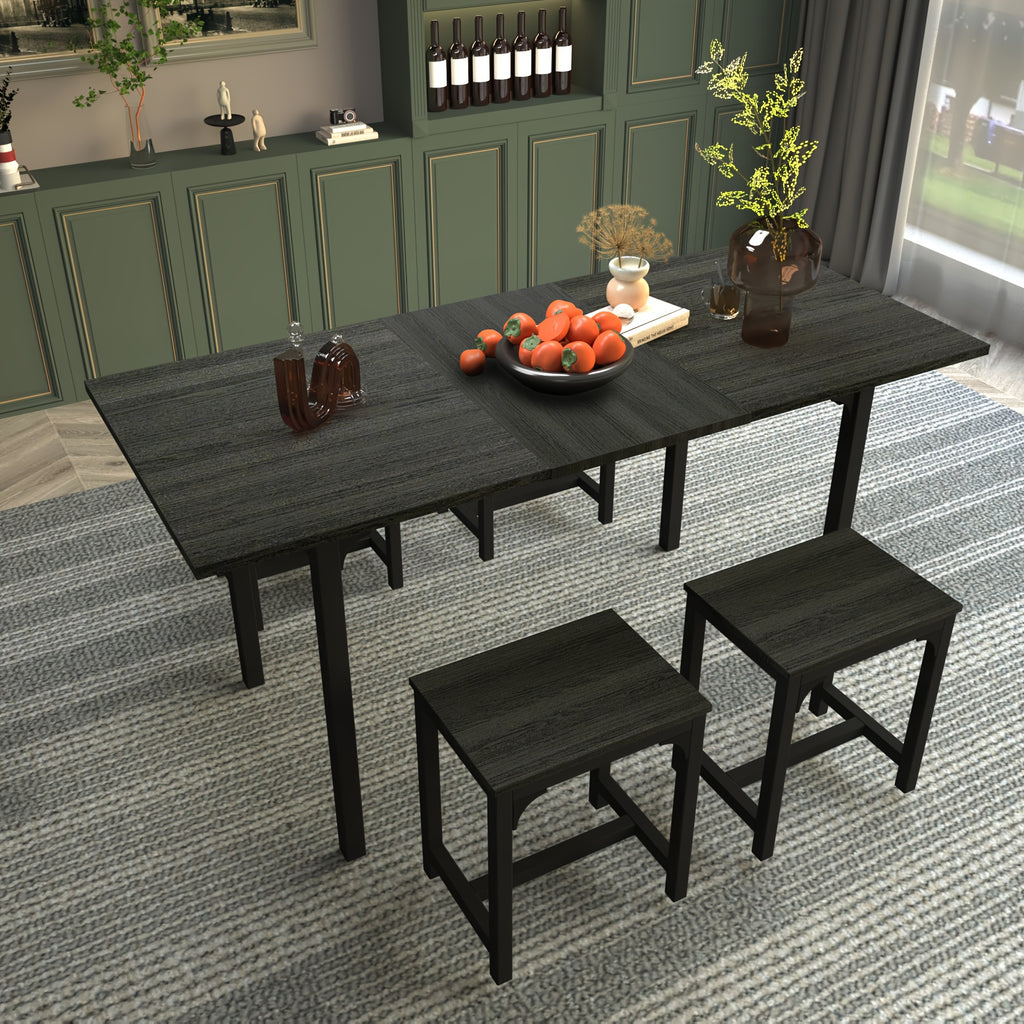 5pcs Dining Table Set with 4 Chairs, 63\