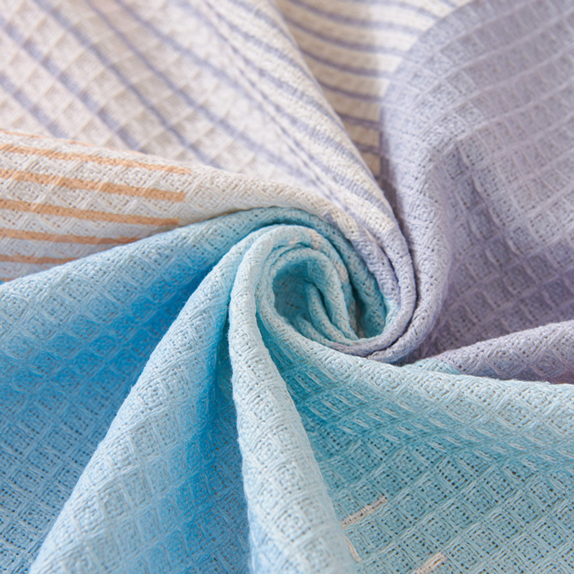 Washable Waffle Sofa Cover with Tassels - Geometric Pattern, Decorative Couch Protector for Pets and Youngsters, Fits Single to Double Seat Sofas, Youngsters Play Cover | Contemporary Sofa Cover | Easycare Fabric