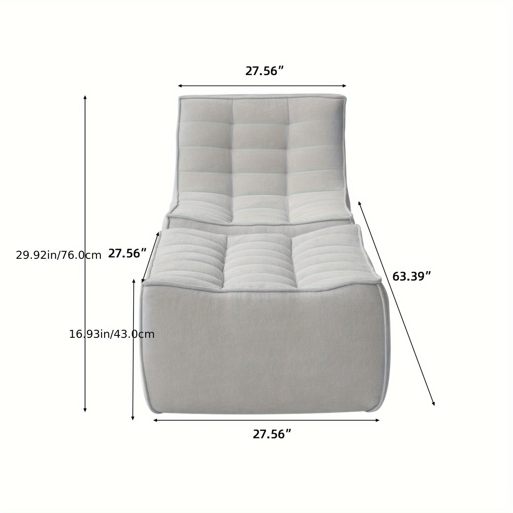 Modular Sofa, Lazy Floor Sofa, 27.56\
