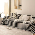 Bohemian Style Thick Striped Fringe Chenille Sofa Towel, Washable Pet Anti Cat Scratch Sofa Protective Cover, Soft And Comfortable, Suitable For Use All Year Round Sofa Blanket