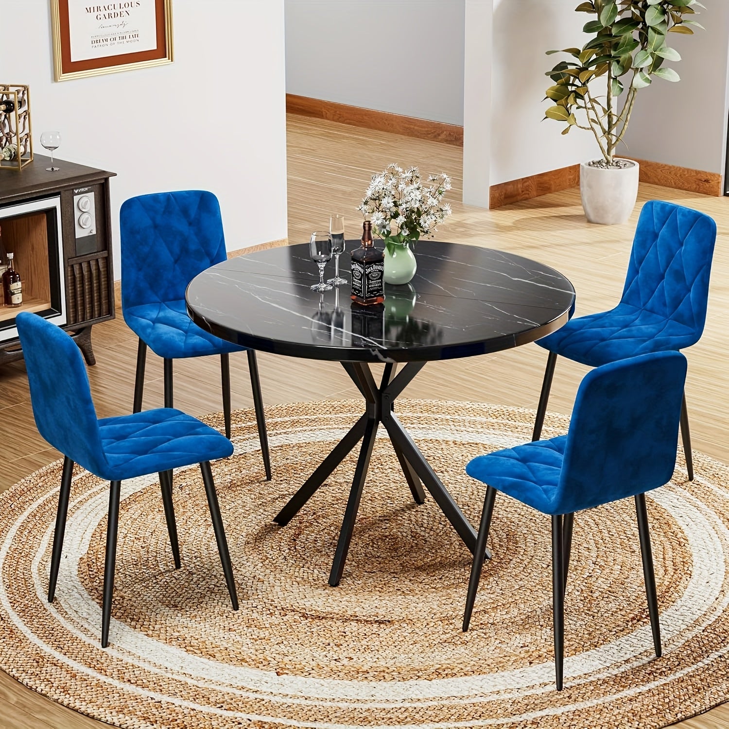 Round Dining Table Set for 4, 39\