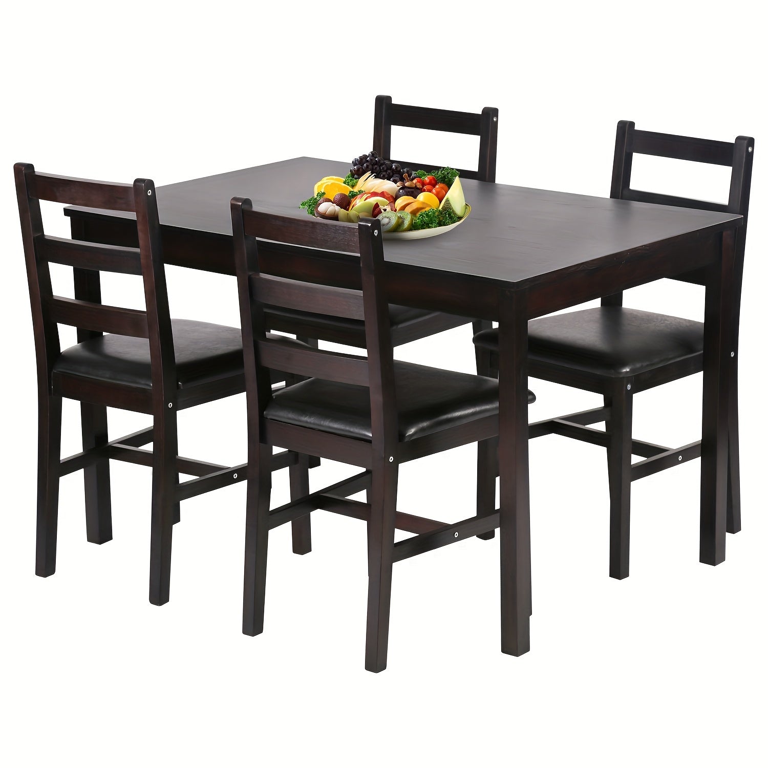 Dining Table Set For 4, Rectangular Wooden Kitchen Table Set Person For Dining Room, Office