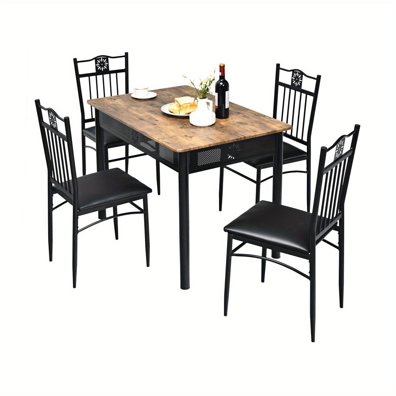 Lifezeal 5pcs Dining Table Set, Modern Kitchen Table Set for 4 Person, 42\