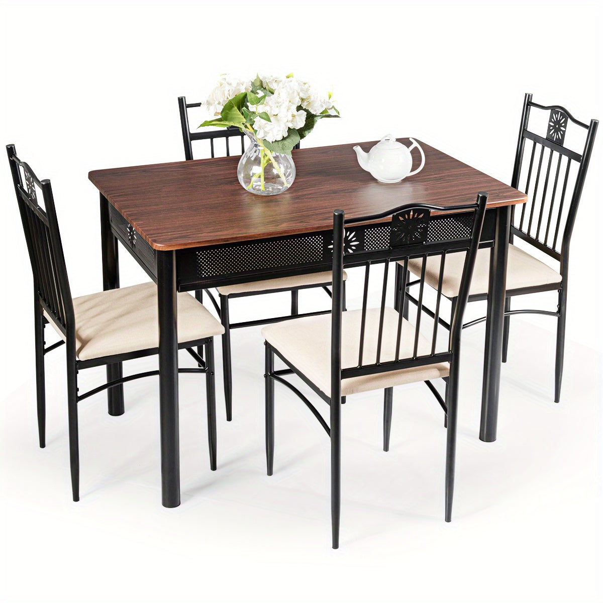 Lifezeal 5pcs Dining Table Set, Modern Kitchen Table Set for 4 Person, 42\