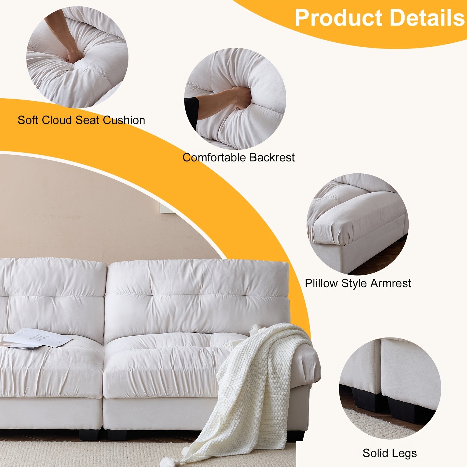 Cloud Sofa Bonnlo 80\