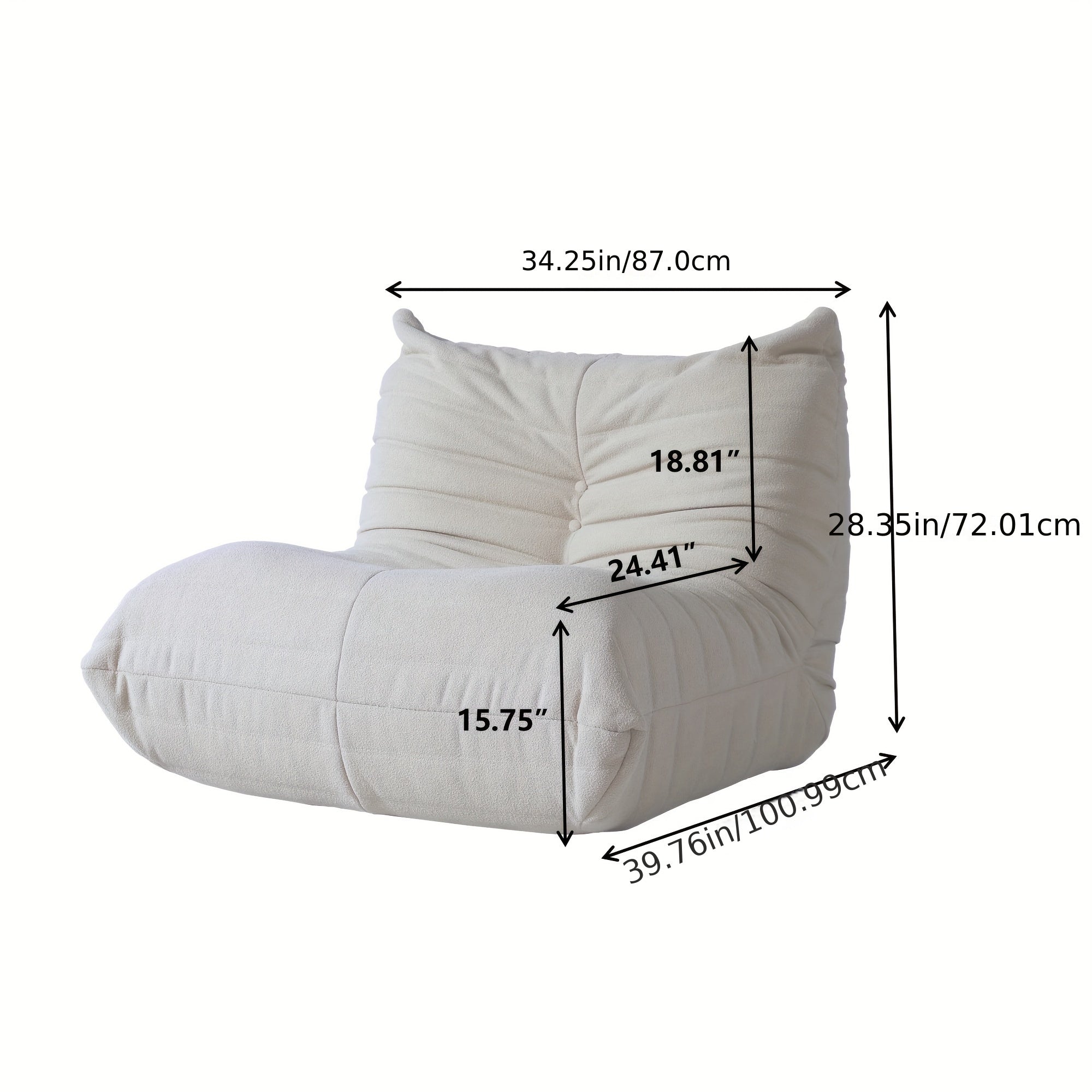 Single Seat with Ottoman for Fireside, Lazy Floor Sofa, Modern Loveseat, Tatami Sofa, Corner Relaxation Couch for Living Room, Bedroom, Salon, Or Office.